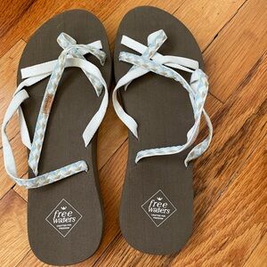 Women's Sandals in Brown and Cream